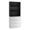 Fuji 3 Drawer Chest Cabinet & Bookcase