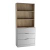 Fuji 3 Drawer Chest Cabinet & Bookcase