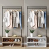 Whitefield Wood & Steel Shoe Rack & Coat Hanger Rail