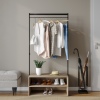 Whitefield Wood & Steel Shoe Rack & Coat Hanger Rail