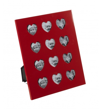 Red 12 Picture Heart Photo Frame [740044]