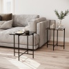 2pcs PALOMA Marble Effect Side Coffee Table