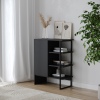 Chester 60cm Wood & Steel Side Cabinet Shelf