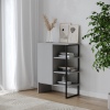 Chester 60cm Wood & Steel Side Cabinet Shelf