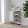 Chester 60cm Wood & Steel Side Cabinet Shelf