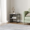 Chester 40cm Wood & Steel Sofa Side Table