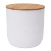 White Storage Jar with Bamboo Lids [456494]