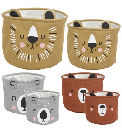 2pcs Kids Animal Character Storage Basket Set [543125]