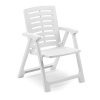 Round Plastic TONDO Table +REXI Folding Chairs White x2