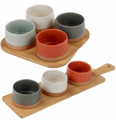 Stoneware Serving Set on Boards