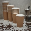 25 Kraft Double Wall Hot Cups