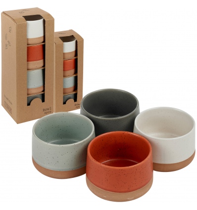 4 Pcs Stoneware Bowl Set