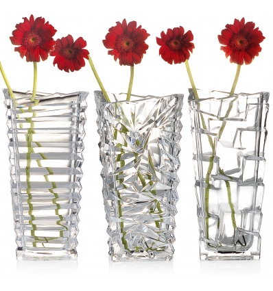 Crystal Look Heavy Glass Bouquet Vase