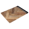 Herringbone Cutting Board with Metal Handle [559652]