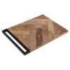 Herringbone Cutting Board with Metal Handle [559652]