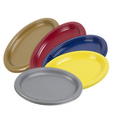 Plastic Oval Platters 12 Inch 5 Colours