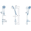 Croydex 5 Function Matrix Chrome Shower Slider Rail Kit [096678]