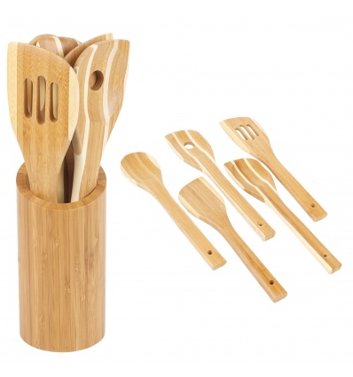 Invotis Bamboo Kitchen Utensil Set [745810]