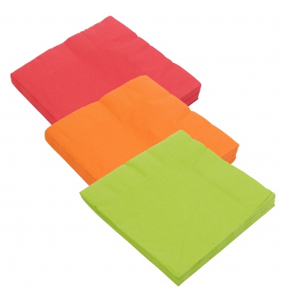 Serviettes 3ply Large Square 13 Inch 3 Colours