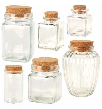 Glass Storage Jar with Cork Lid