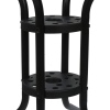 SYDNEY Round Black Metal & Glass Patio Table [584828]