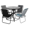 SYDNEY Outdoor Metal Folding Chairs & Metal Table Set