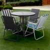 SYDNEY Outdoor Metal Folding Chairs & Metal Table Set