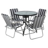 SYDNEY Outdoor Metal Folding Chairs & Metal Table Set