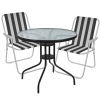 SYDNEY Outdoor Metal Folding Chairs & Metal Table Set