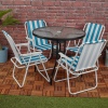 SYDNEY Outdoor Metal Folding Chairs & Metal Table Set