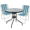 SYDNEY Outdoor Metal Folding Chairs & Metal Table Set