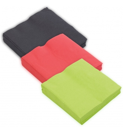 Beverage Serviettes 3ply Square 9 7/8 Inch 3 Colours