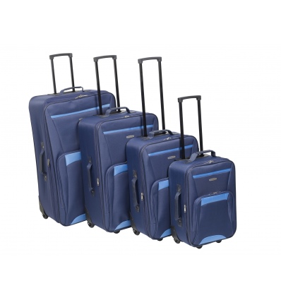 4 x Super Traveller Suitcases (Blue)