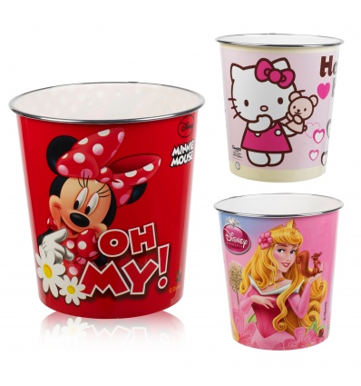 Kids Characters Plastic Waste Bin 