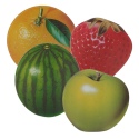 Cutting board Glass Fruit (260130)