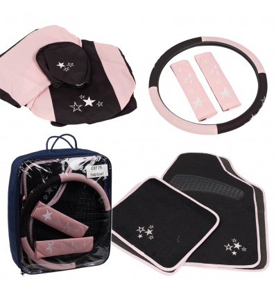 15pc Car Accessories Bundle (Girl Pink)