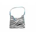 Girls Stylish Designer Zebra Handbag Blue Strap [226449]