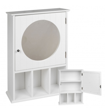 White Bathroom Cabinet With Mirror [647734]