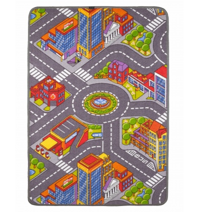 Speelcarpet Down Town - 80x120cm [733133][Fountain Roundabout]