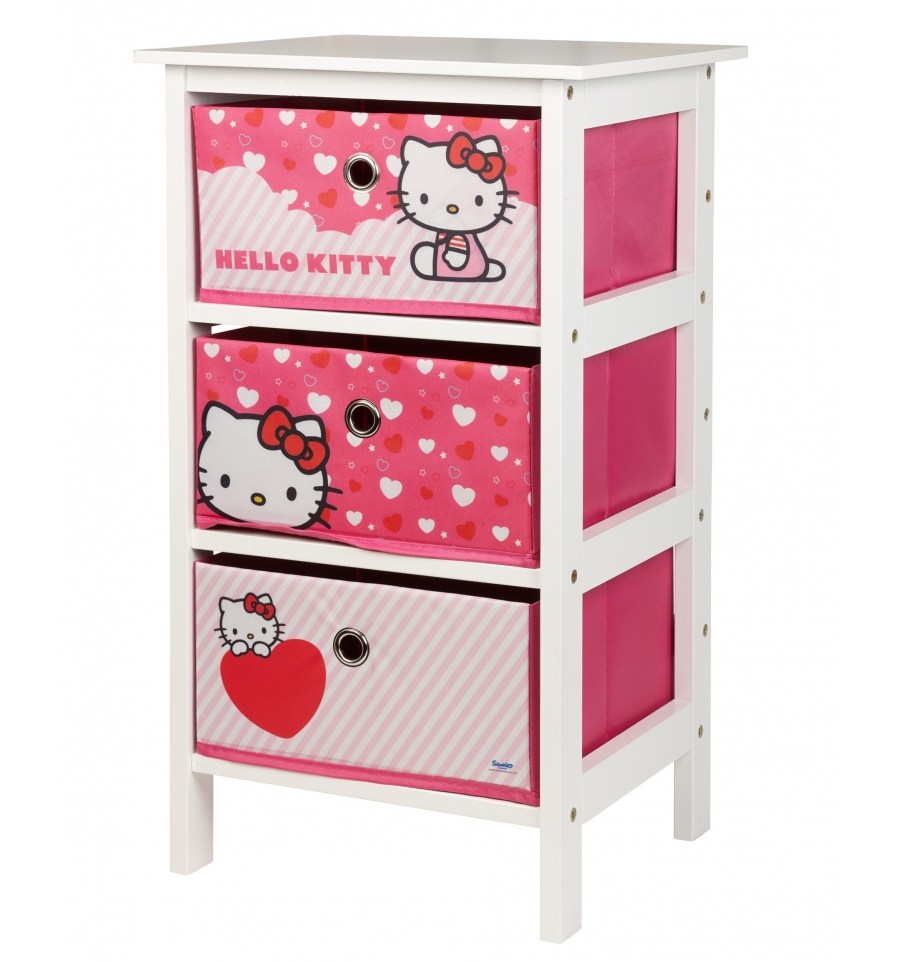 Gs Hello Kitty 3 Drawer Storage Unit