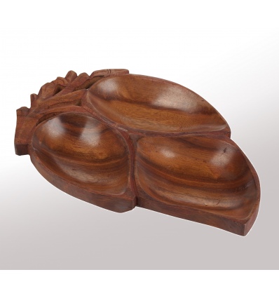 Fruit Shaped 3 Section Wooden Tray 