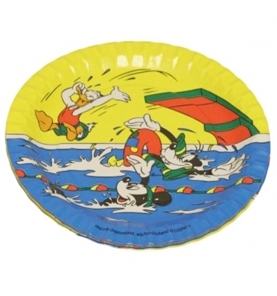 10 Mickey, Donald Goofy Swimming Party Plates (18cm)[3209314]