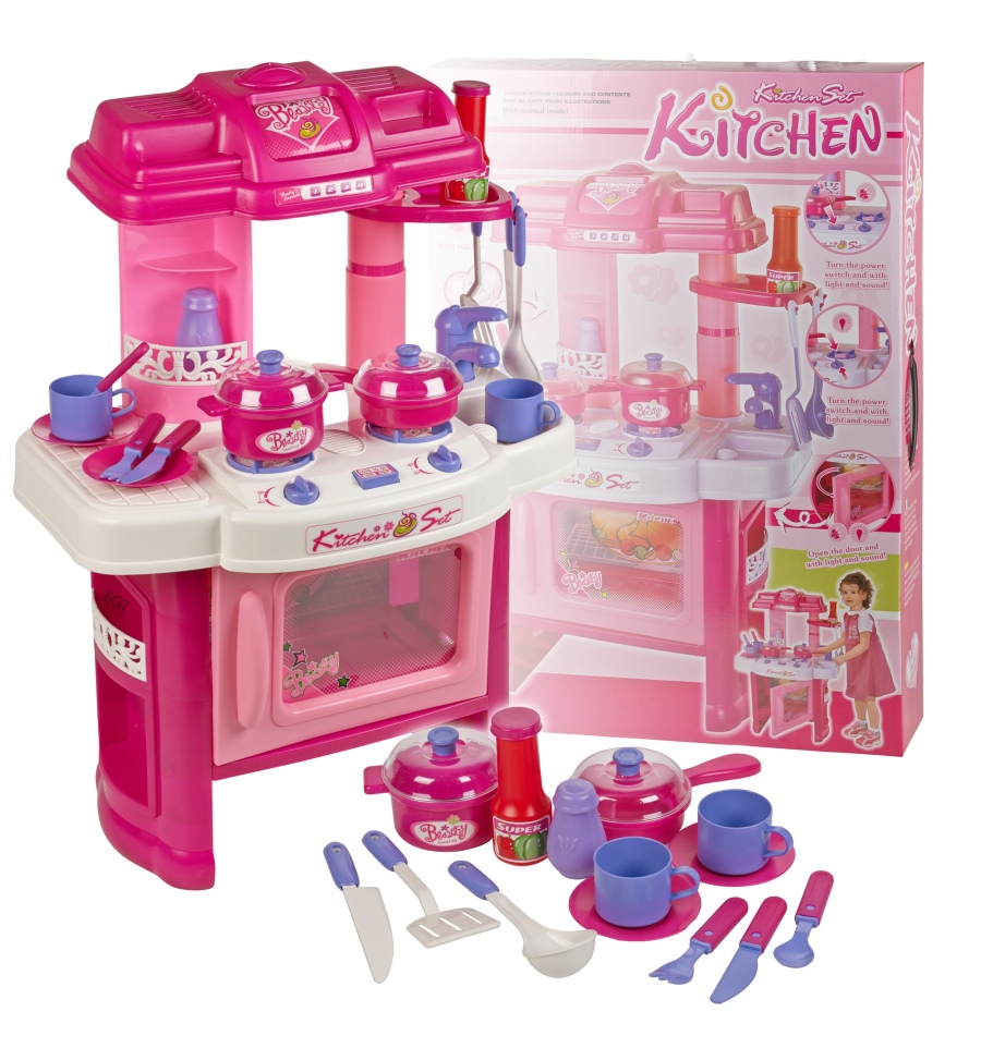  Girls Kitchen Set With Light Sound 507099 