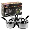 Russell Hobbs Fusion 3 Piece Pan Set CS00612AS