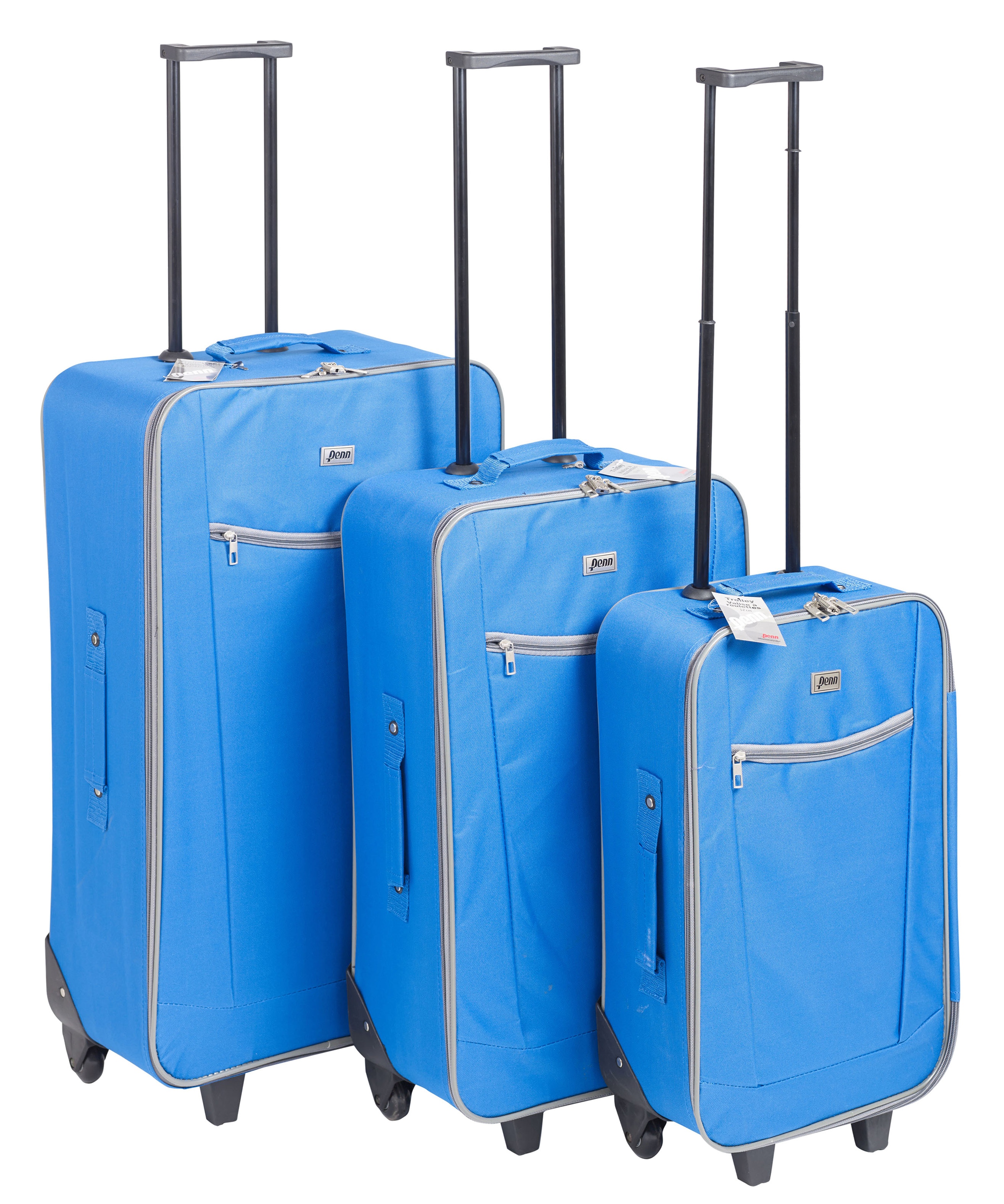 3 x Penn Lightweight Trolley Wheel Suitcase Luggage Travel Baggage Bag