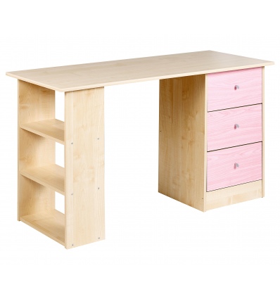 Malibu Pink Desk 3 Drawer [719/1675]
