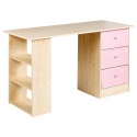Malibu Pink Desk 3 Drawer [719/1675]