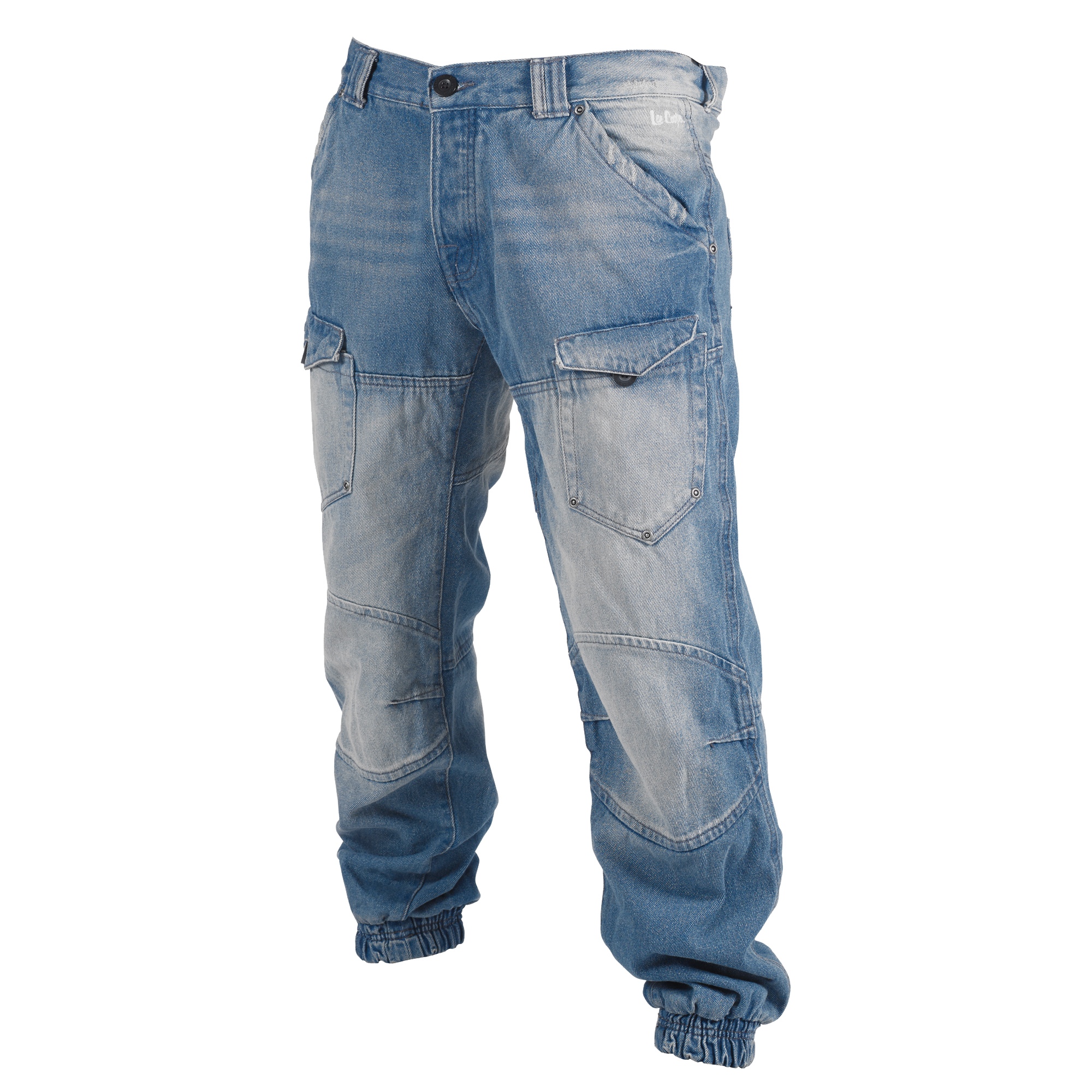 Lee Cooper Mens Designer Denim Fashion Jeans Casual Pants Cargo Cuffed ...