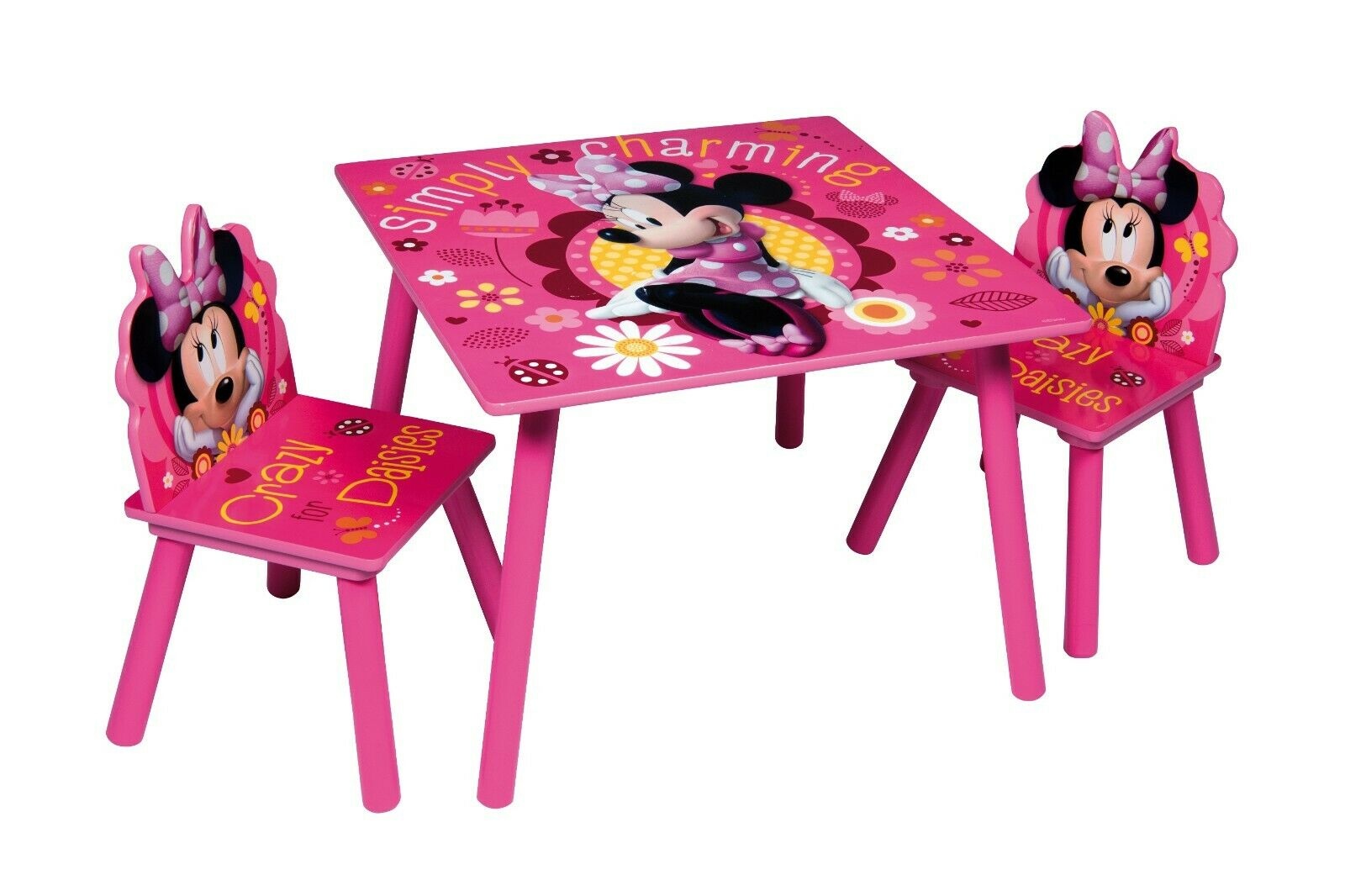 disney minnie mouse activity table & chairs set
